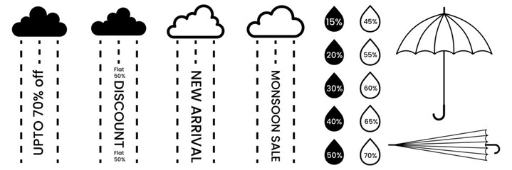 masoon sale design elements vector collection