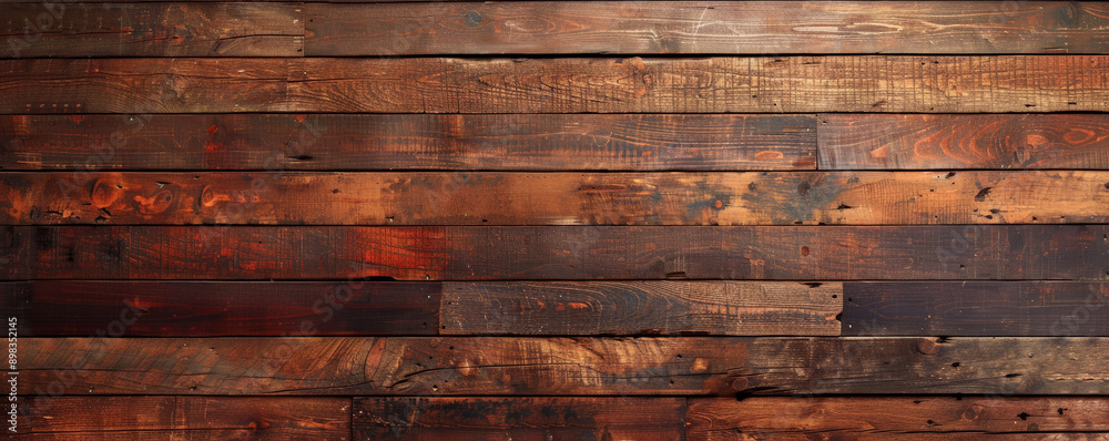 Wall mural rustic copper wooden floors used horizontally, creating a warm and inviting backdrop for website or 