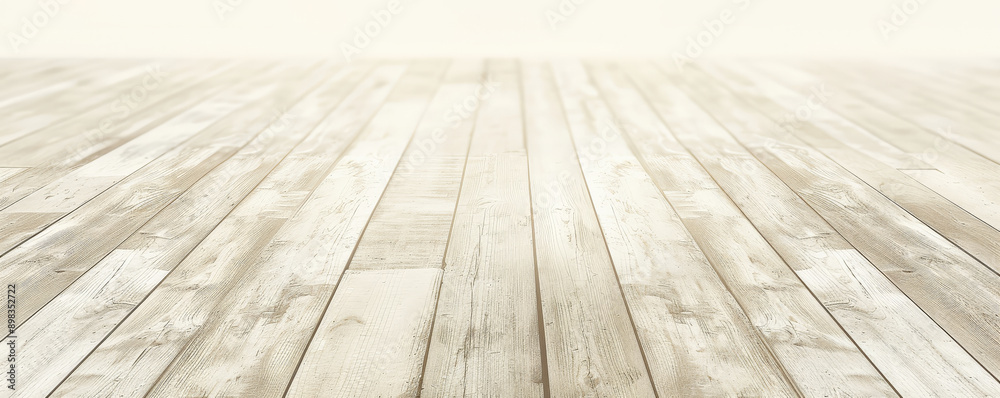 Wall mural Elegant cream wooden floors backdrop, creating a neutral and versatile background for your creative projects with plenty of space for text or graphic additions.