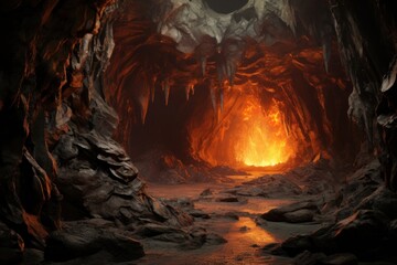 Cave mountain volcano nature.