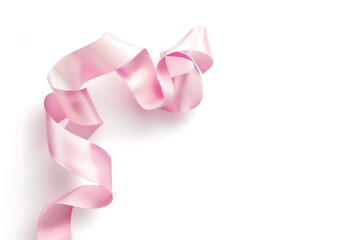 Fototapeta premium Whisper of the Roseate Ribbon, Elegance Unfurled in Silken Twists