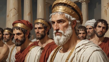 Naklejka premium Hellenism art style 