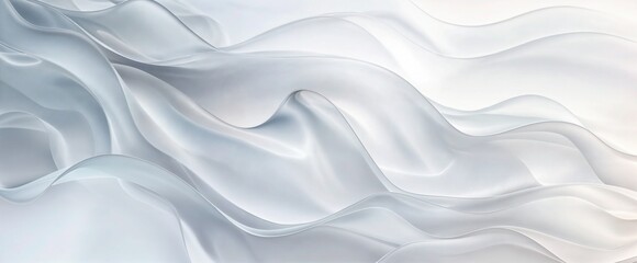 Obraz premium Abstract White Silk Waves