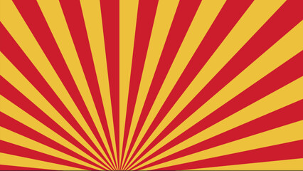 retro background with rays. a red and yellow poster that says the sun vector illustration design