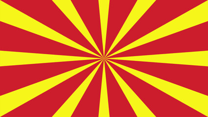 retro background with rays. a red background with a yellow and red star in the center red and yellow sunburst background