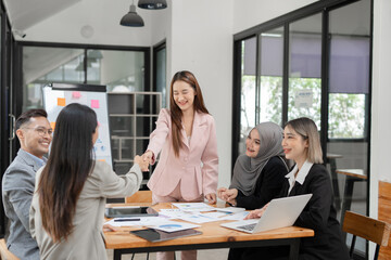 Asia business meeting   consultations of business people in the company's meeting room. 