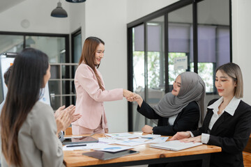Asia business meeting   consultations of business people in the company's meeting room. 