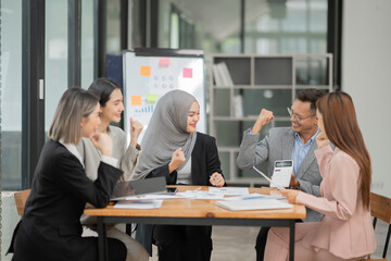Asia business meeting   consultations of business people in the company's meeting room. 