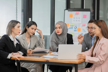 Asia business meeting   consultations of business people in the company's meeting room. 