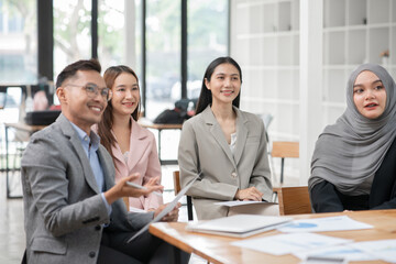 portrait of a smiling professional team