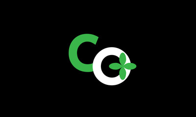 CO Leaf Logo Initial Green Nature