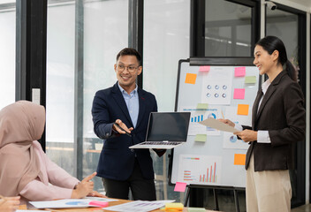 business people working together in office