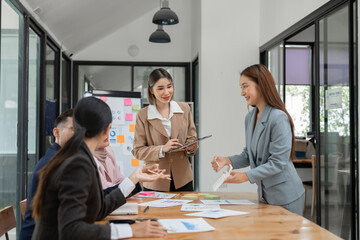 Asia business meeting   consultations of business people in the company's meeting room. 