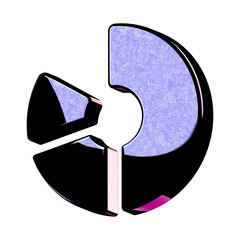 A stunning 3D icon with an elegant space texture,  perfect for adding sophistication to any project