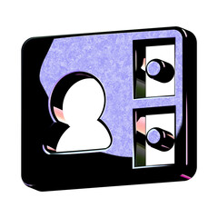 A stunning 3D icon with an elegant space texture,  perfect for adding sophistication to any project