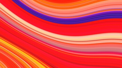 Abstract Red Orange Background with Wavy Lines