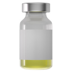 Ampoule Vaccine liquid yellow front view