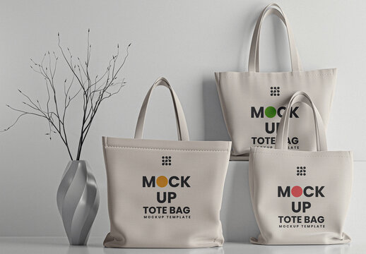 Tote Bag Collection Mockup
