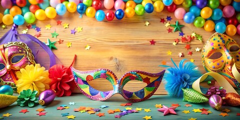 Obraz premium Party Fete Karneval Geburtstag Dekoration Generative AI