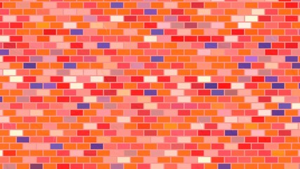 Fototapeta premium Abstract Brick Wall Pattern with Multicolored Squares
