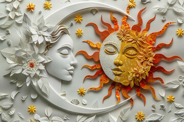 the conjunction of the sun and the moon, a symbol of equinox and balance, an astrological event
