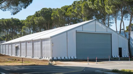 Frontal Industrial Tent in PVC fabric