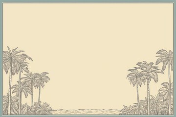 Palm trees backgrounds outdoors drawing.