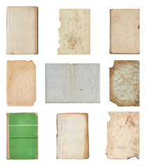 Vintage background of old ancient torn paper texture with spots