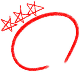 빨간 색연필로 그린 중요표시