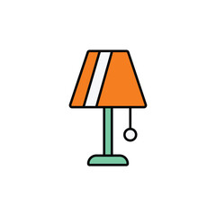 Lamp icon design with white background stock illustration