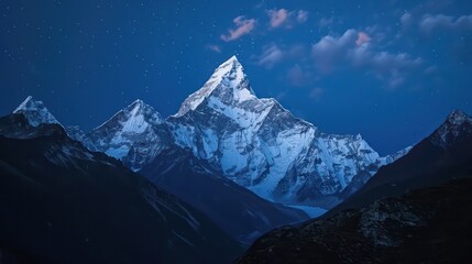 Long shutter time night view of sky at Munsiyari, Kumaon region, Uttarakhand, India