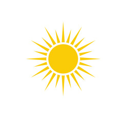 Yellow sun icons. . Yellow sun star icons. Vector illustration