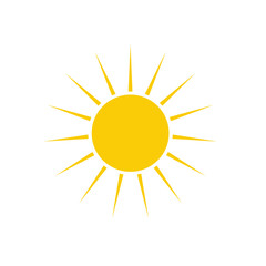 Yellow sun icons. . Yellow sun star icons. Vector illustration