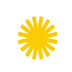 Yellow sun icons. . Yellow sun star icons. Vector illustration