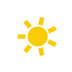 Yellow sun icons. . Yellow sun star icons. Vector illustration