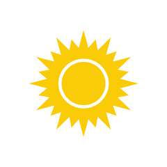 Yellow sun icons. . Yellow sun star icons. Vector illustration