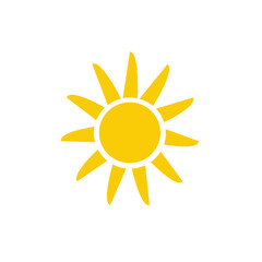Yellow sun icons. . Yellow sun star icons. Vector illustration