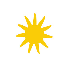 Yellow sun icons. . Yellow sun star icons. Vector illustration