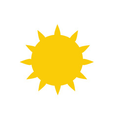 Yellow sun icons. . Yellow sun star icons. Vector illustration