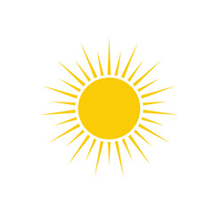 Yellow sun icons. . Yellow sun star icons. Vector illustration
