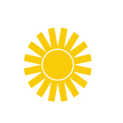 Yellow sun icons. . Yellow sun star icons. Vector illustration