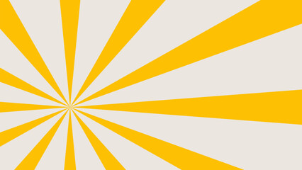 retro sunburst background. a yellow and white background with a yellow circle and a yellow star sun rays background vector