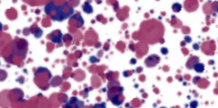 Light pink vector texture with Memphis shapes. Dotted background with circles, dots, point different size, scale Halftone pattern purple, violet color Vector illustration. 