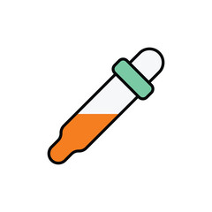 Color Picker icon design with white background stock illustration