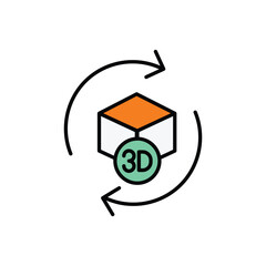 Rotate tool icon design with white background stock illustration