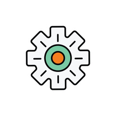 Brightness adjustment icon design with white background stock illustration