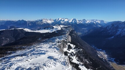 Snowy Mountains in the austrian alps