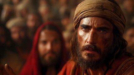 Biblical story, Jesus before the Religious Court to be tried