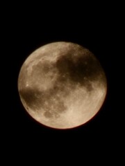 the moon in the night sky