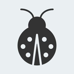 Ladybug icon vector design silhouette